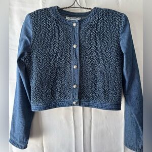 Bolero Textured Jean Jacket